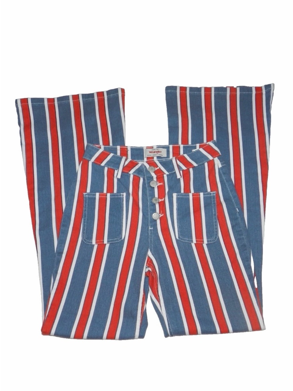 Wrangler Red, Navy & White Striped Jeans - Picture 9 of 10